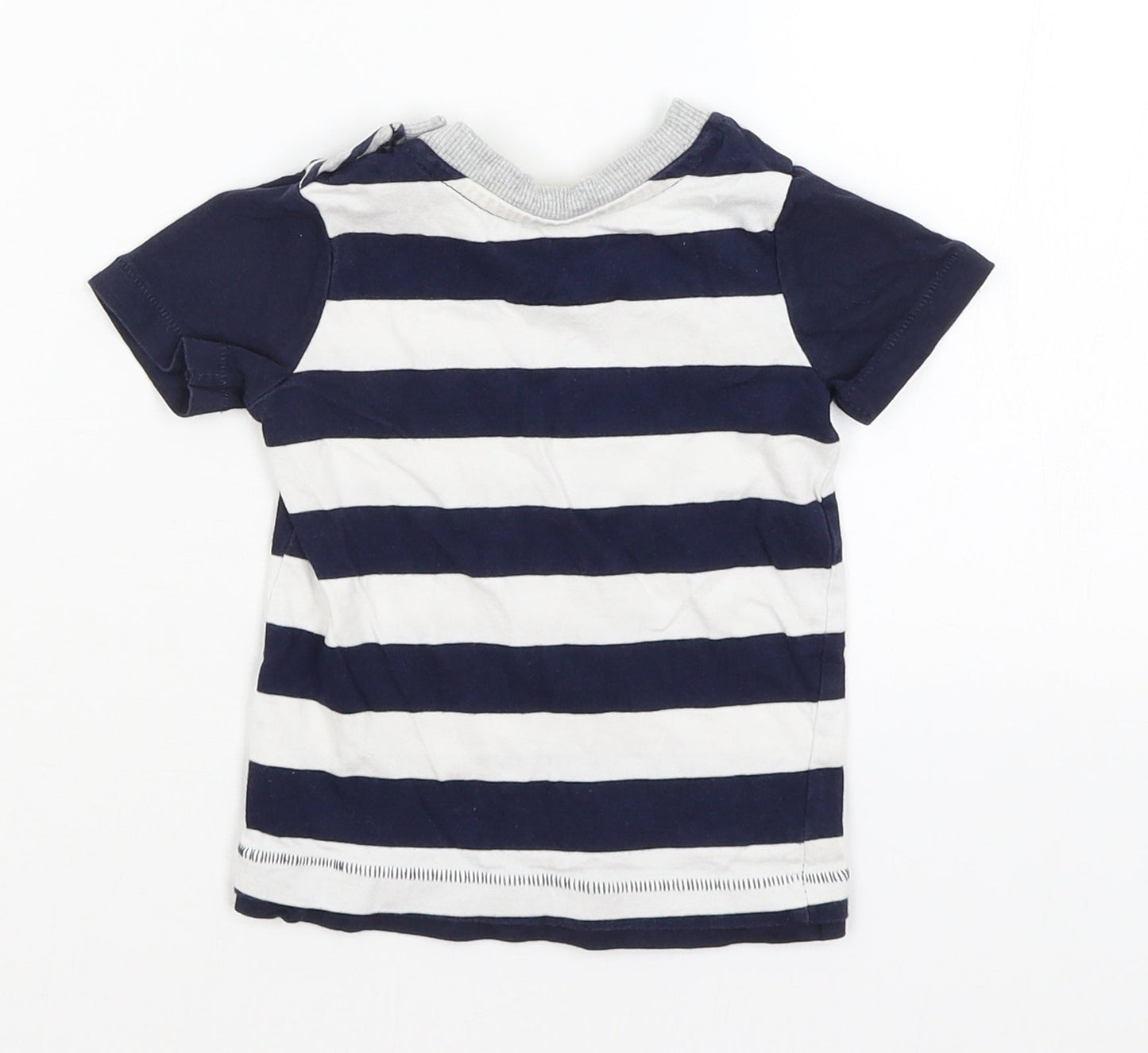 George Baby Blue Striped  Basic T-Shirt Size 6-9 Months
