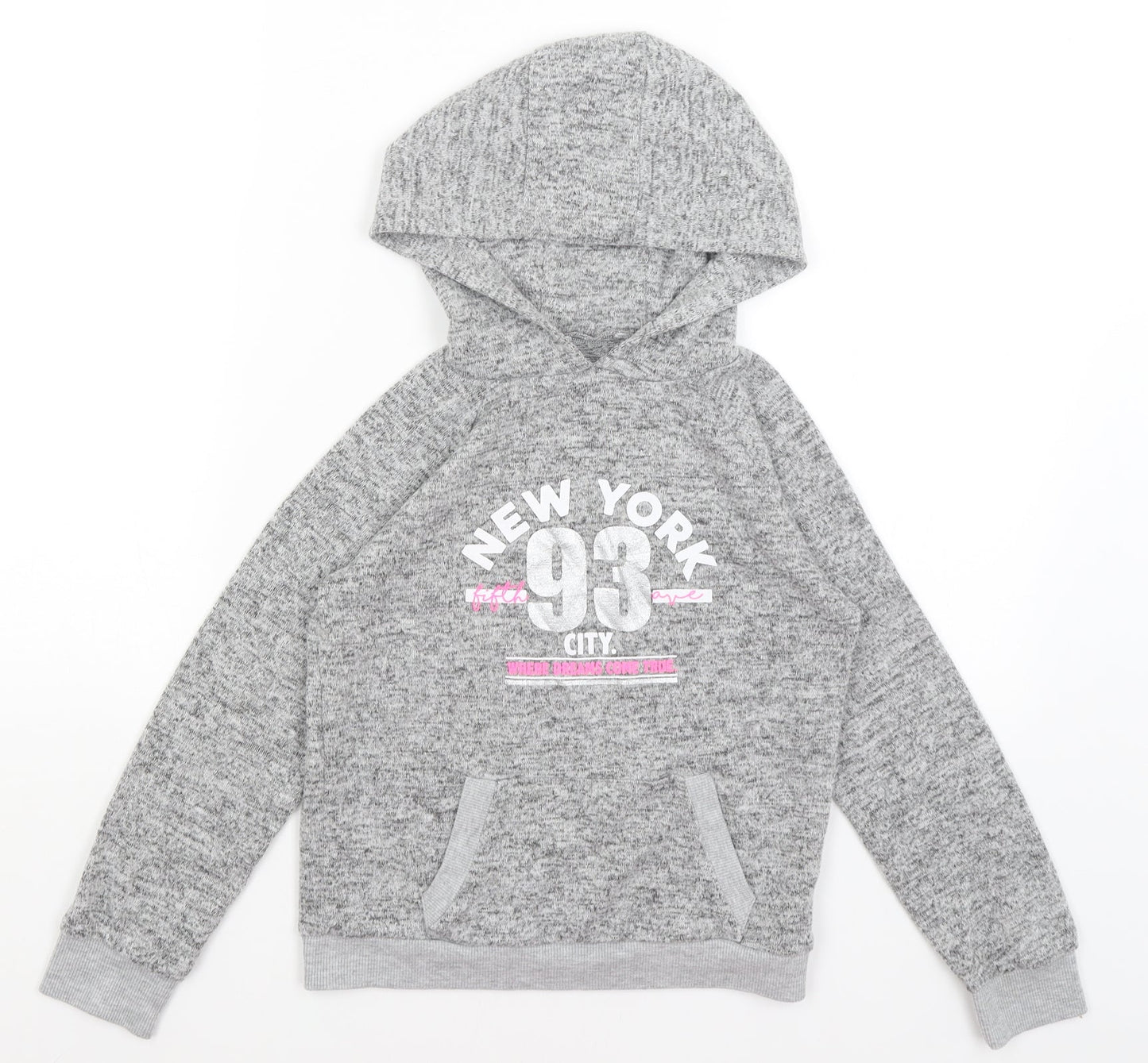 Miss E-vie Girls Grey   Pullover Hoodie Size 9-10 Years