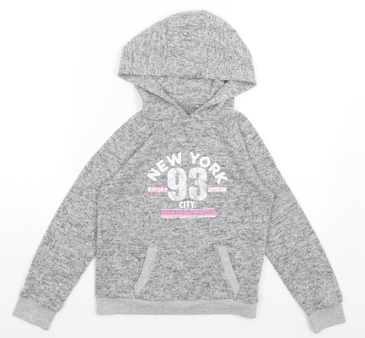 Miss E-vie Girls Grey   Pullover Hoodie Size 9-10 Years