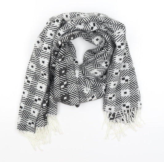 Preworn Womens White Geometric   Scarf