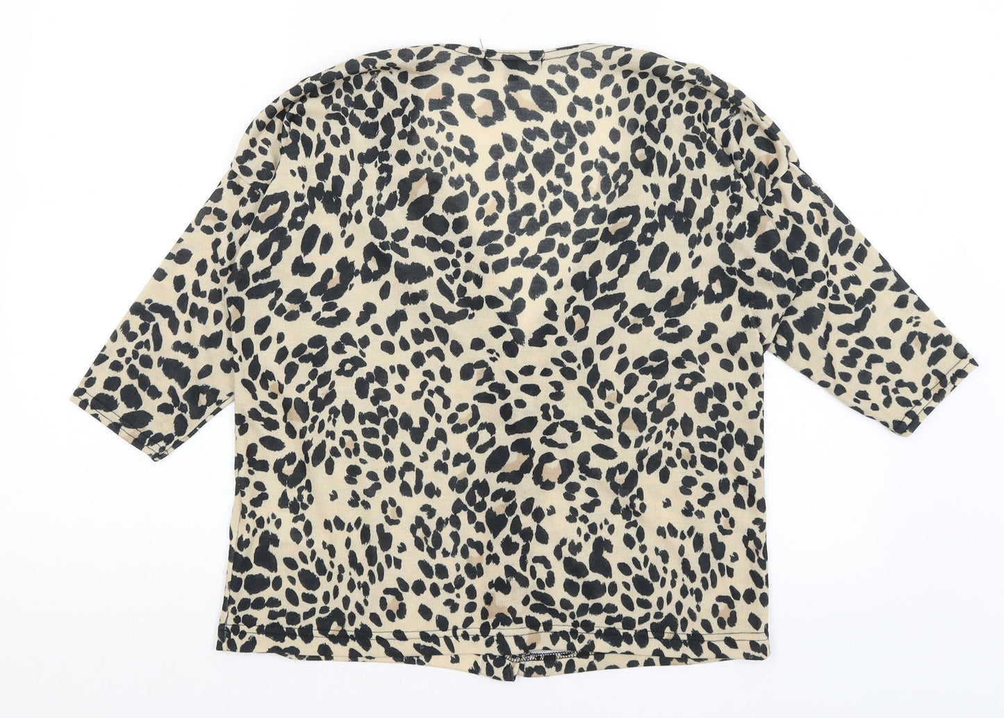 New Look Womens Orange Animal Print  Basic Button-Up Size S