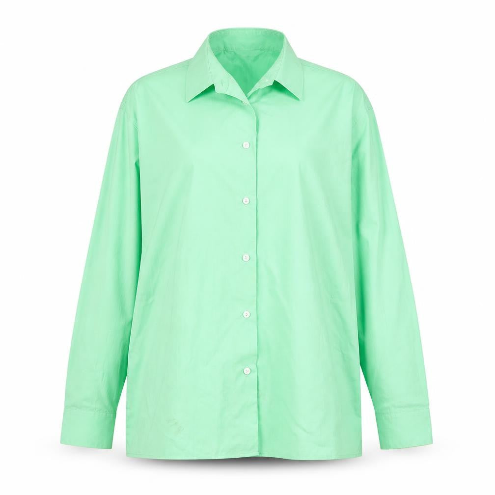 TruTex Womens Green   Basic Button-Up Size M