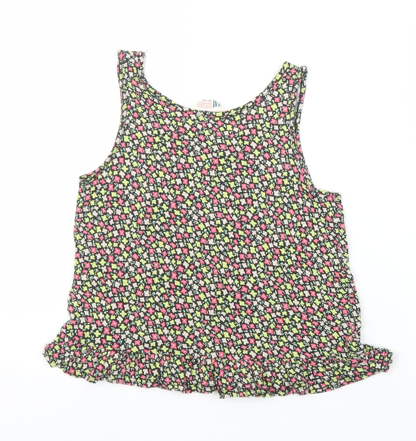 H&M Girls Pink Floral  Basic Tank Size 9 Years