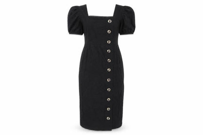 Front view of ASOS women’s beige wrap dress, size UK 4