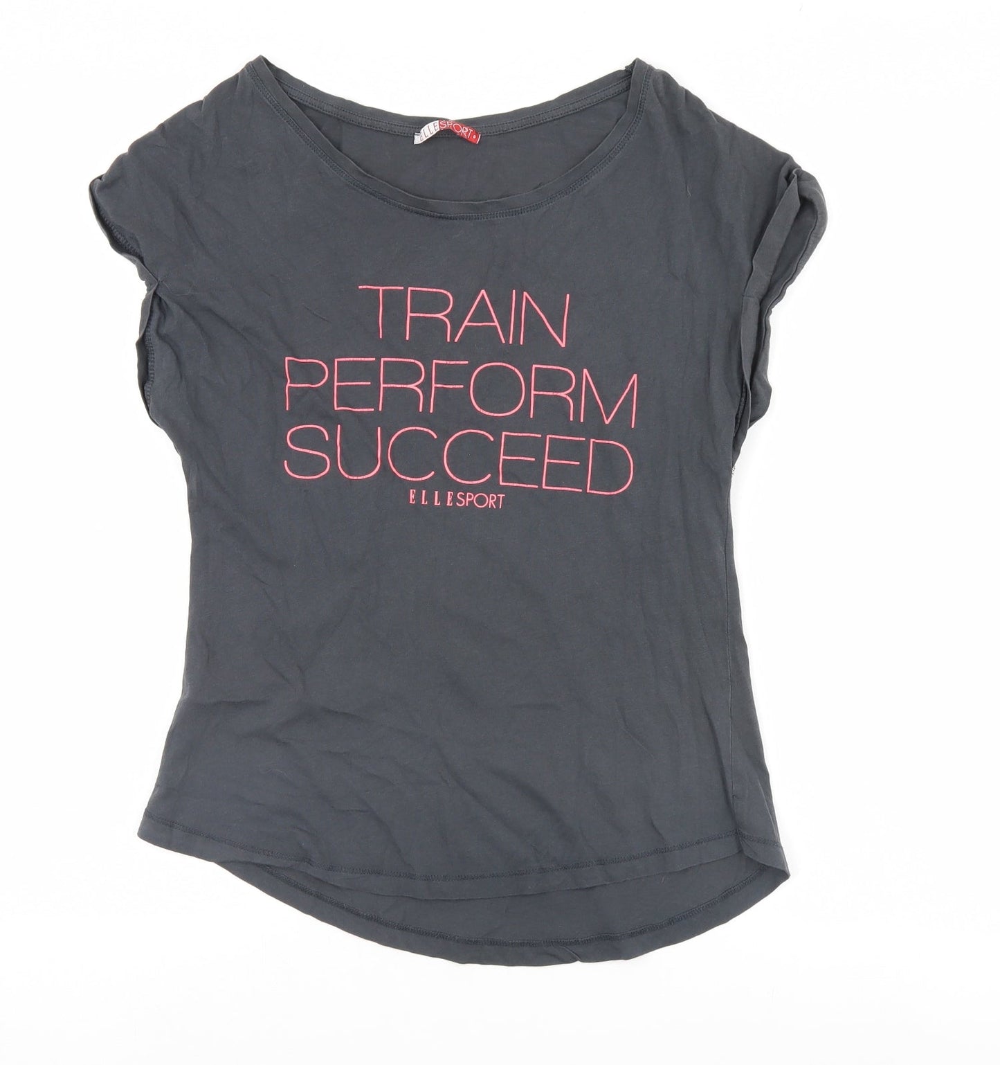 Elle Sport Womens Grey   Basic T-Shirt Size 10