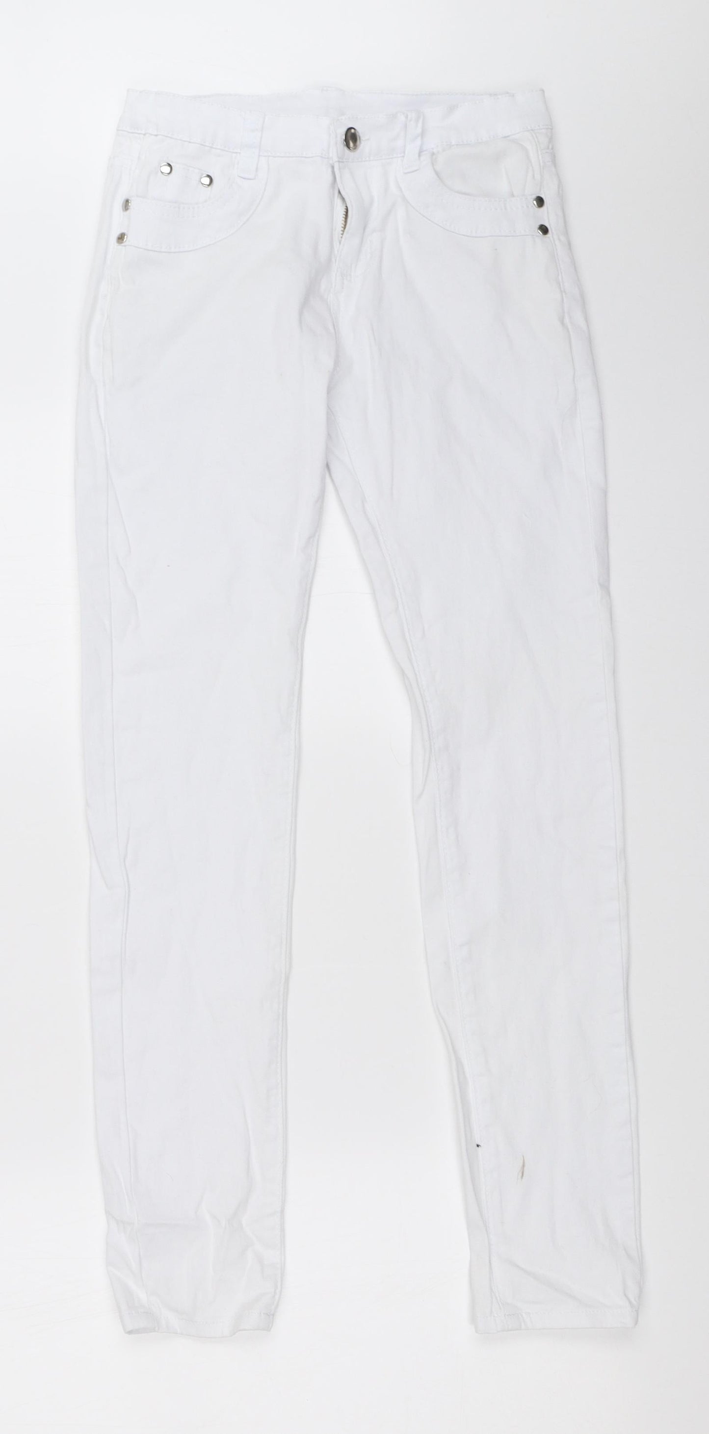 Preworn Womens White   Skinny Jeans Size 25 in L27 in