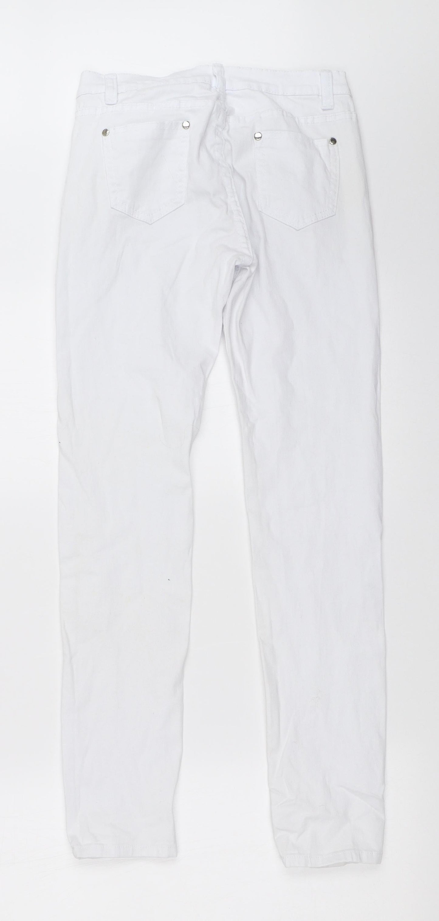 Preworn Womens White   Skinny Jeans Size 25 in L27 in