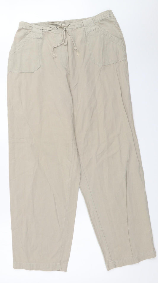 Preworn Womens Beige   Trousers  Size 31 in L28 in