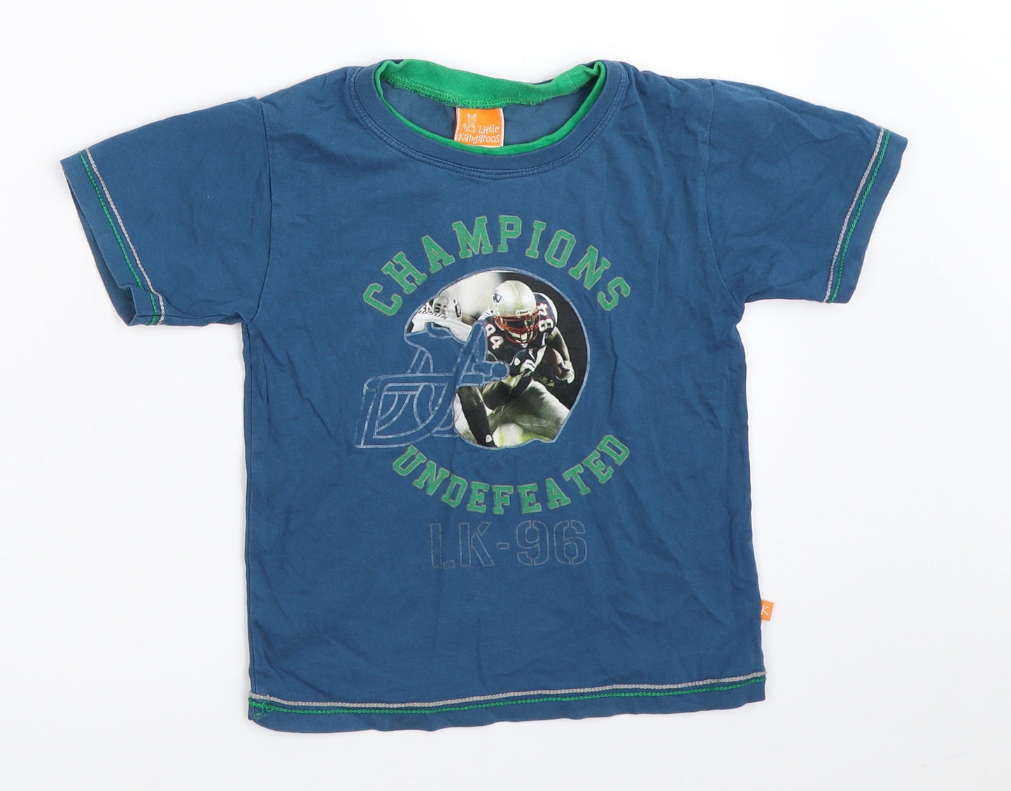 Little Kangaroos Boys Blue   Basic T-Shirt Size 4 Years