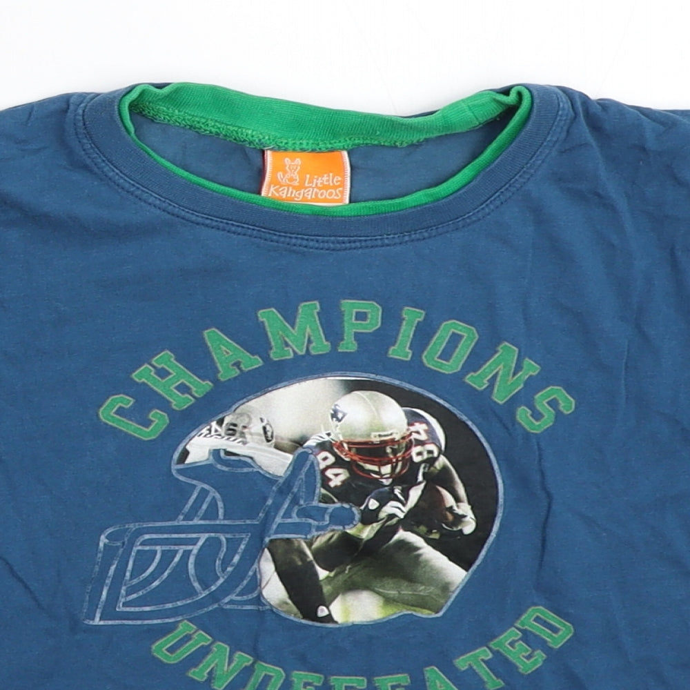 Little Kangaroos Boys Blue   Basic T-Shirt Size 4 Years