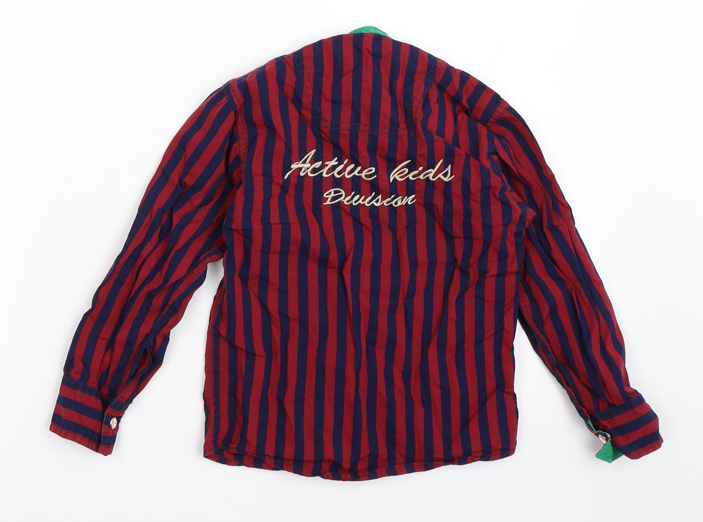 Active Boys Red Striped  Basic Button-Up Size 2 Years