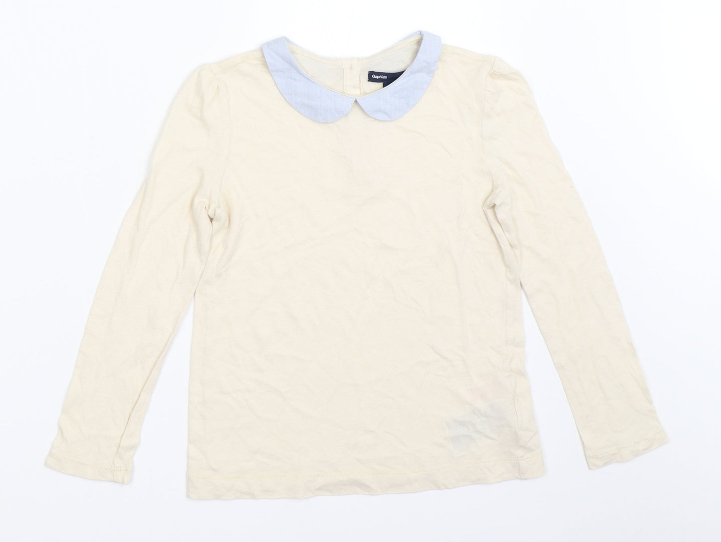 Gap Girls Ivory   Basic T-Shirt Size 6-7 Years