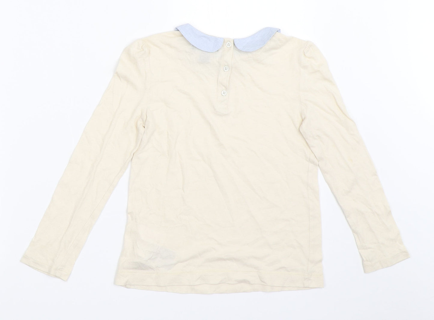 Gap Girls Ivory   Basic T-Shirt Size 6-7 Years