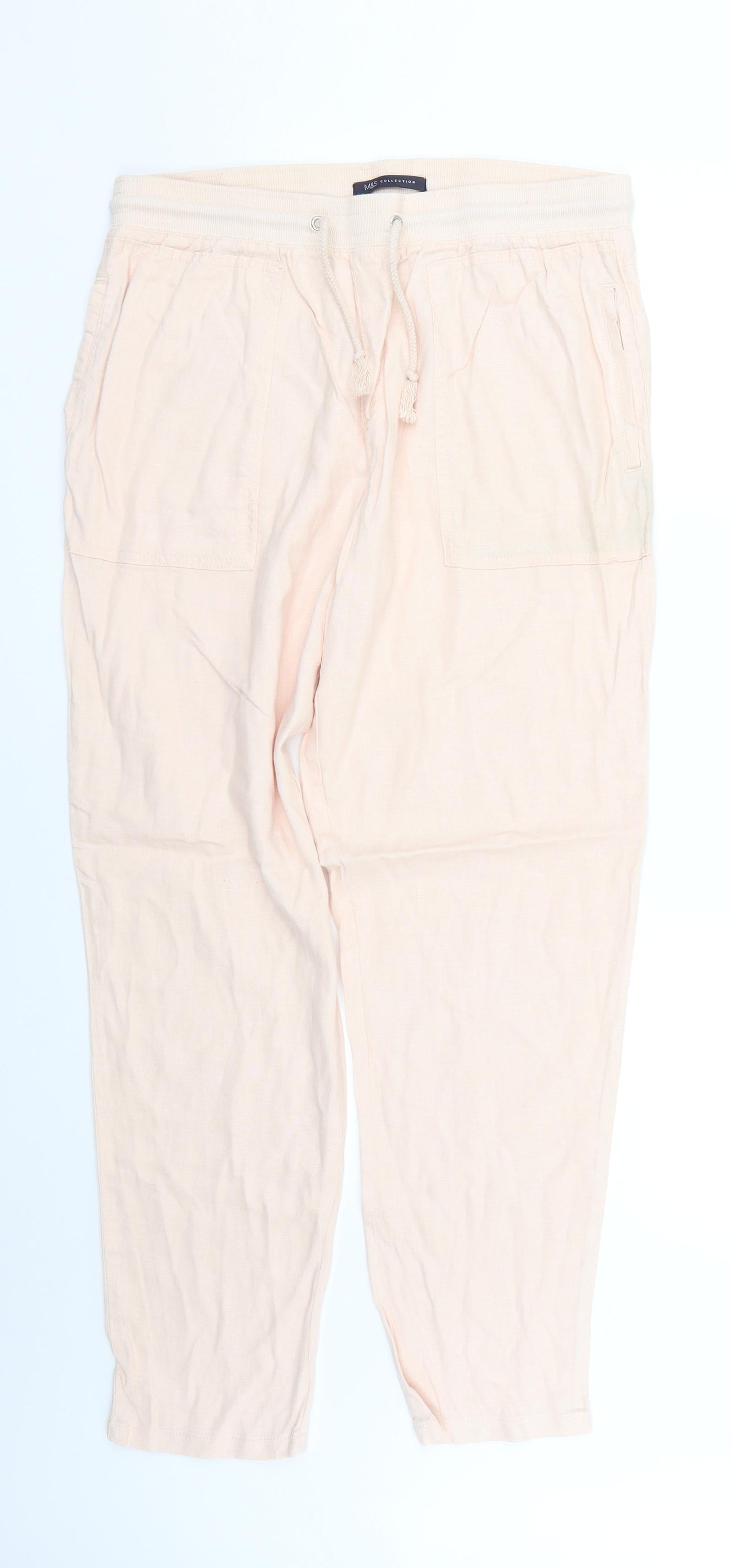 Marks and Spencer Womens Pink   Trousers  Size 12 L27 in