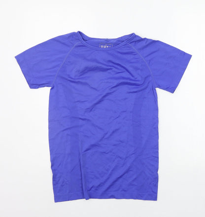 WorkOut Womens Blue   Basic T-Shirt Size 10