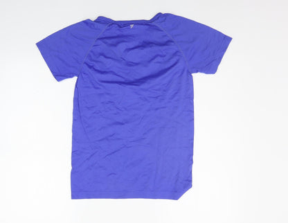 WorkOut Womens Blue   Basic T-Shirt Size 10