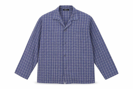 Allders Mens Blue Check   Button-Up Size L