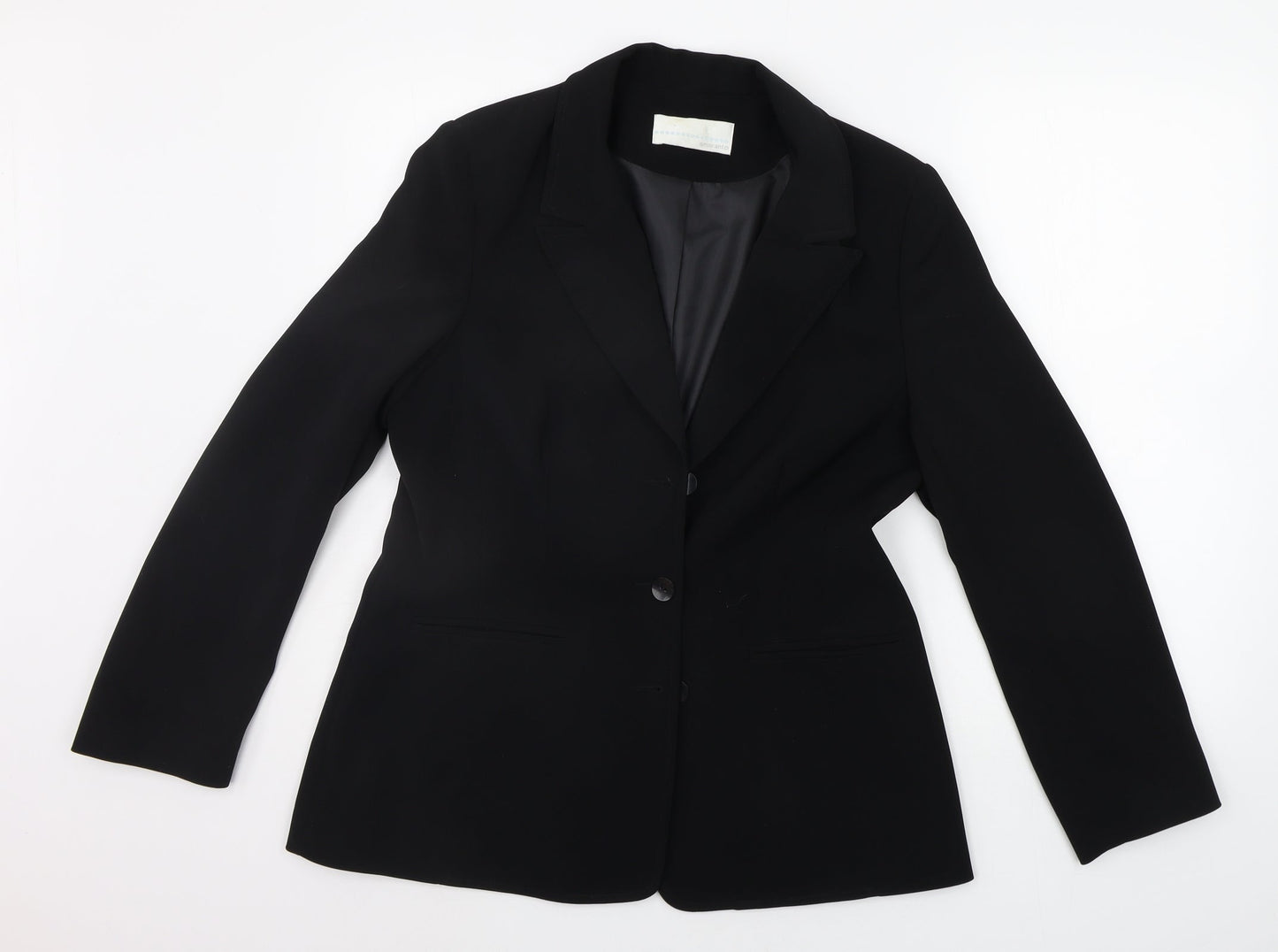 ARMANDO Womens Black   Jacket Suit Jacket Size 14