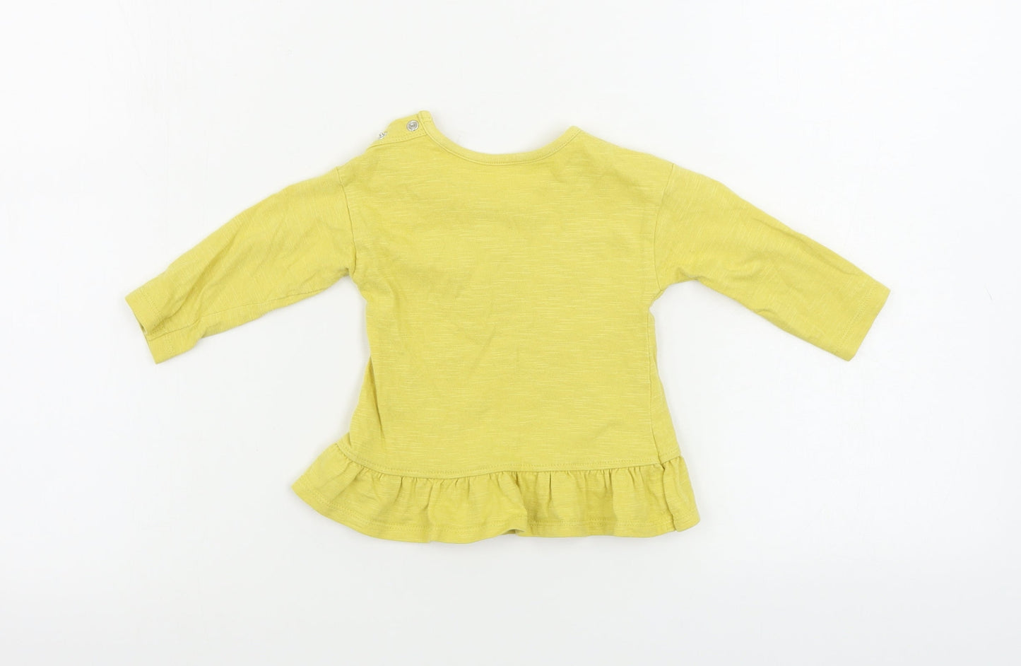 George  Girls Yellow   Basic T-Shirt Size 3-6 Months