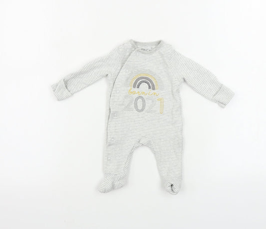 F&F  Boys Grey   Babygrow One-Piece Size Newborn