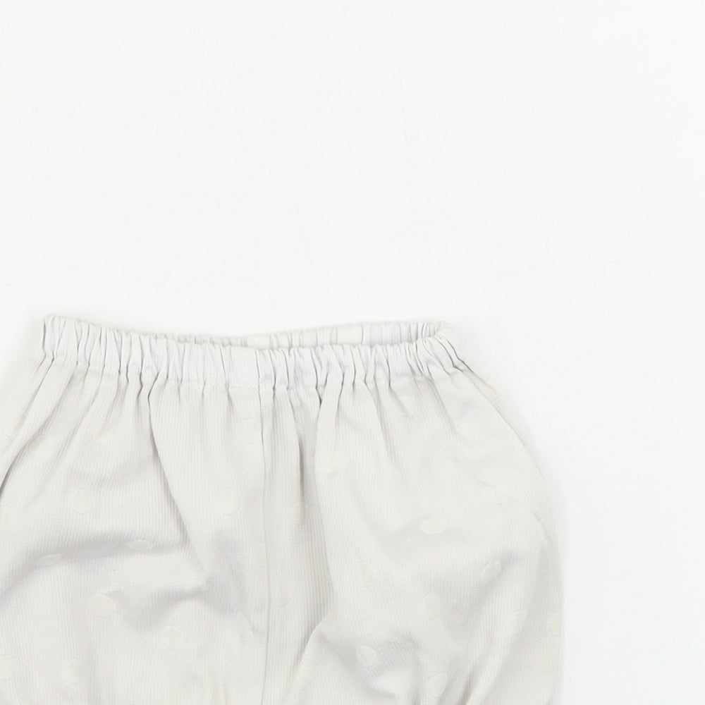 Preworn  Girls White Polka Dot  Cropped Trousers Size 3 Years