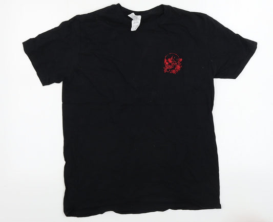 Gildan  Mens Black    T-Shirt Size M