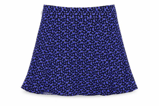 Papaya  Womens Blue Animal Print  A-Line Skirt Size 34 in