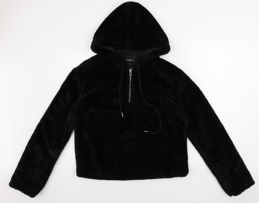 PRETTYLITTLETHING Womens Black   Henley Jumper Size 10
