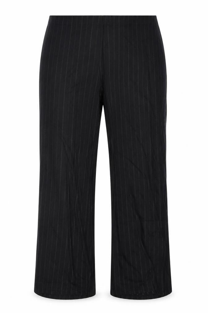 Marks & Spencer  Womens Black Striped  Trousers  Size 18 L28 in