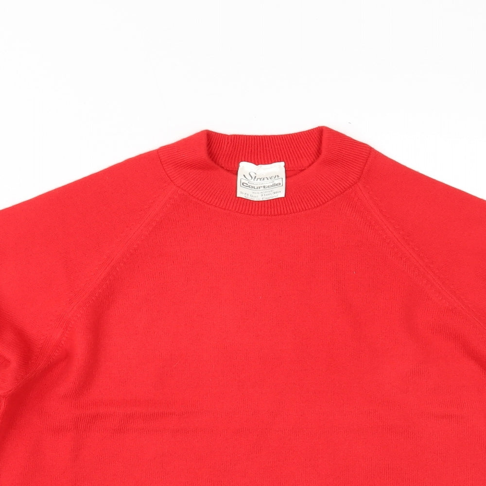 Straven Womens Red   Pullover Jumper Size 8