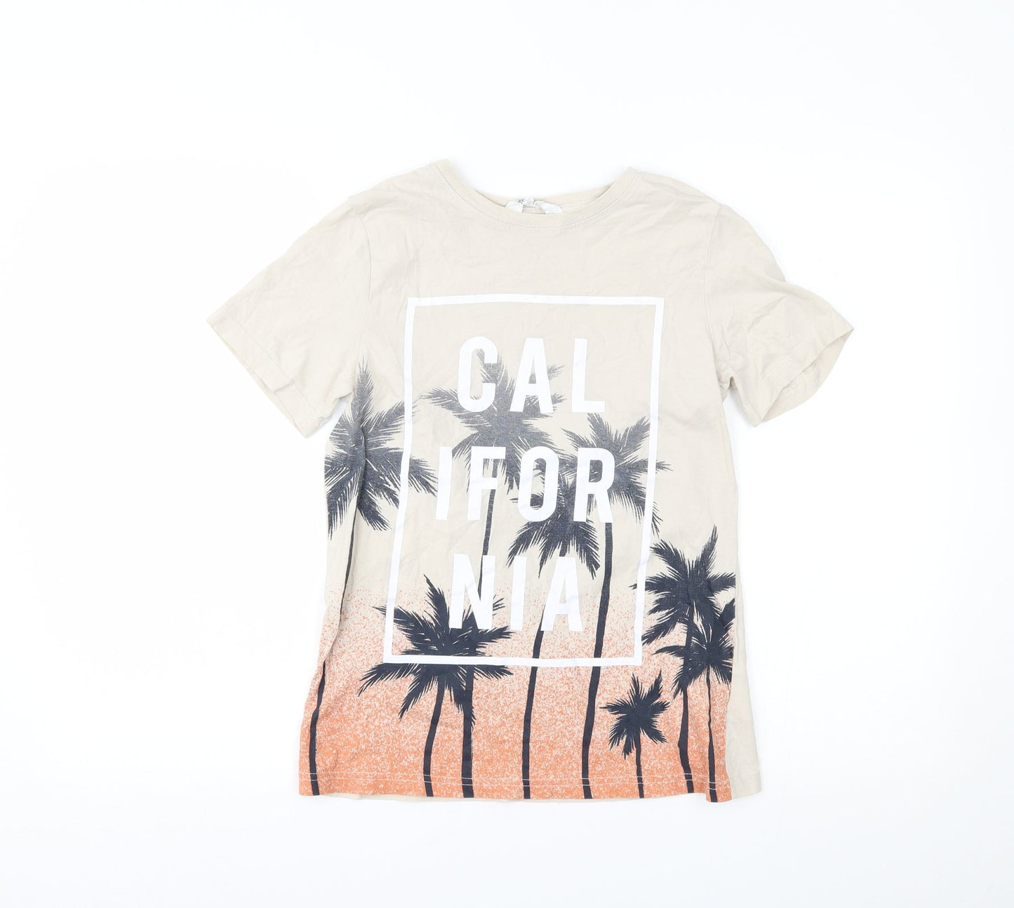 H&M Boys Beige   Basic T-Shirt Size 11-12 Years