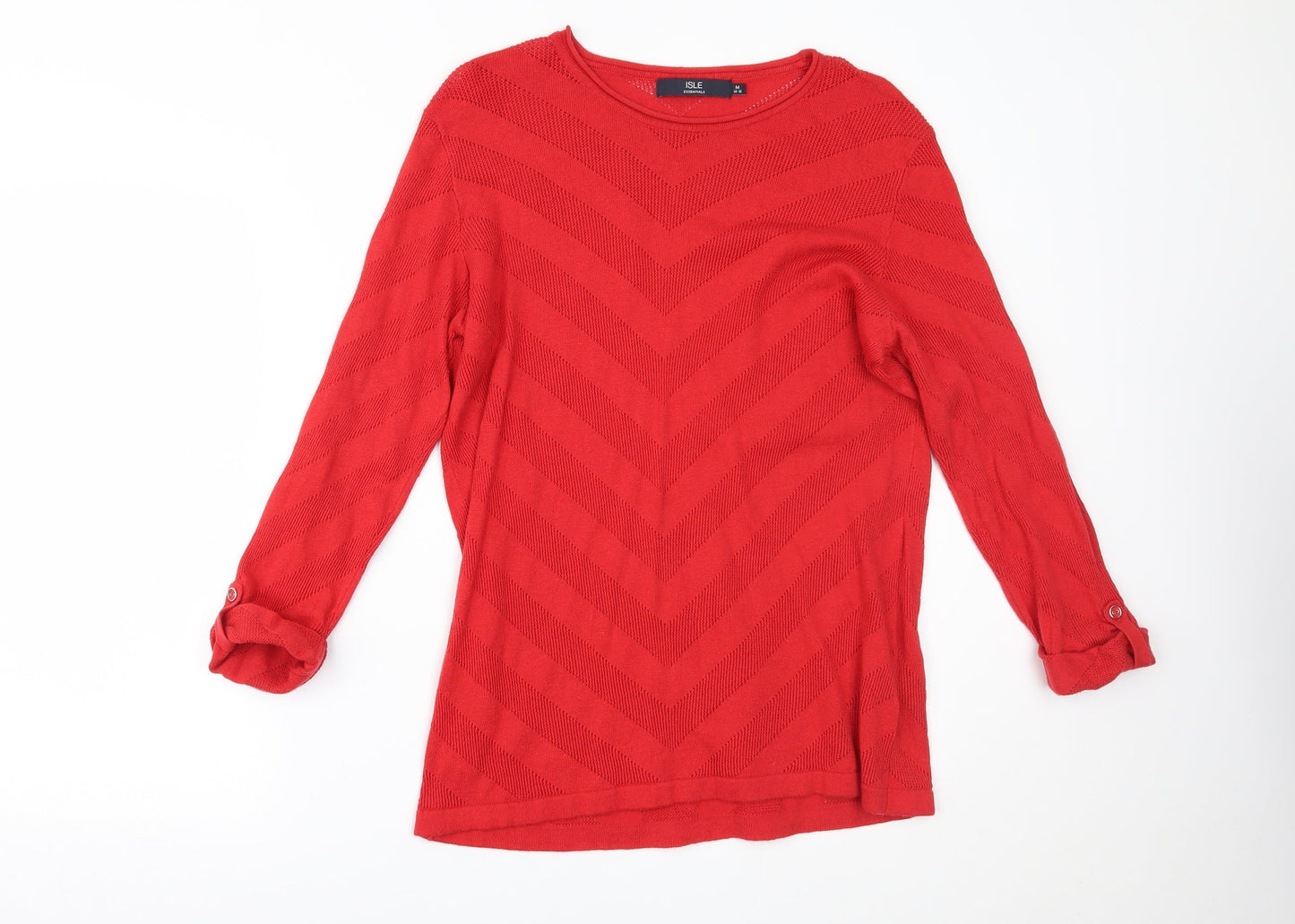 Isle Essentials Womens Red   Basic Blouse Size M