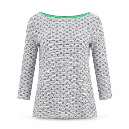 Zara Womens White Geometric  Basic T-Shirt Size S
