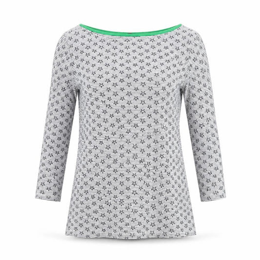 Zara Womens White Geometric  Basic T-Shirt Size S