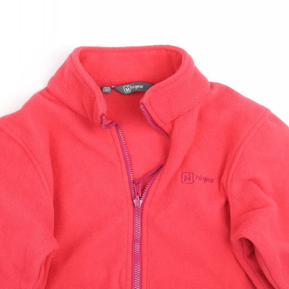 Close-up detail of higear girls’ pink jacket coat, size 9-10, years