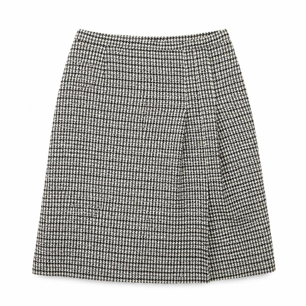 marjori  Womens Beige Check  A-Line Skirt Size 36