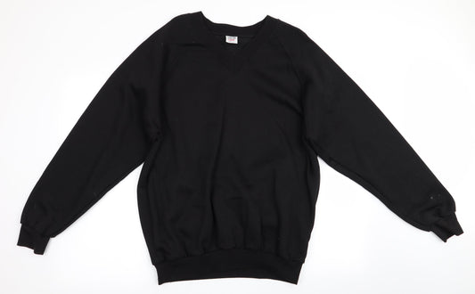 Preloved Capricorn Mens Black   Pullover Sweatshirt Size L - Front