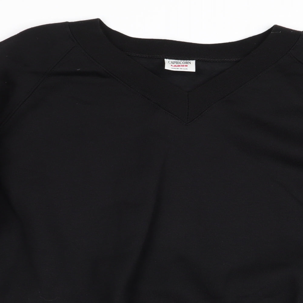Capricorn Mens Black   Pullover Sweatshirt Size L