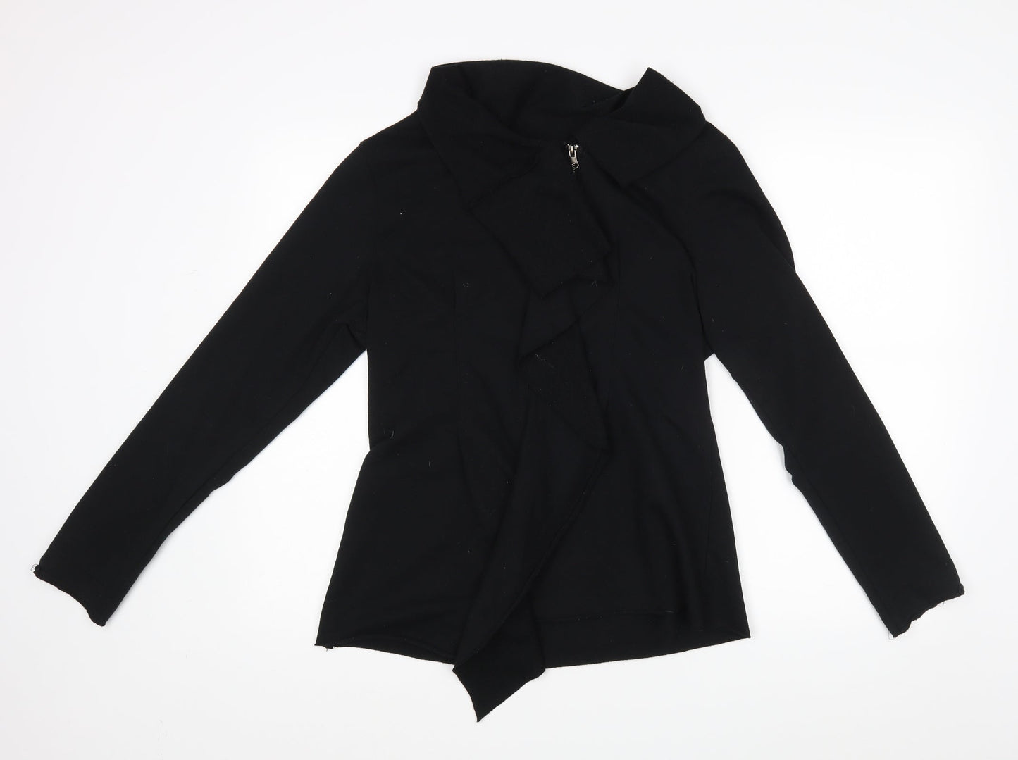 Poof Excellence Womens Black   Full Zip Jumper Size M