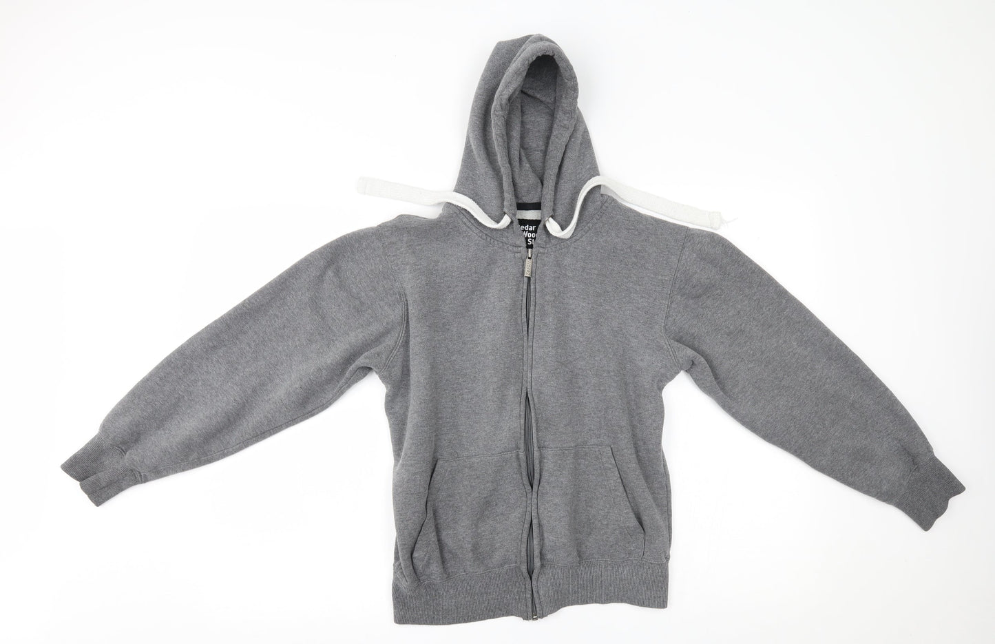 Cedar Wood State Mens Grey   Full Zip Hoodie Size S