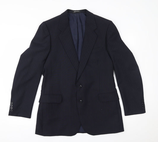 Preworn Mens Black Striped  Jacket Blazer
