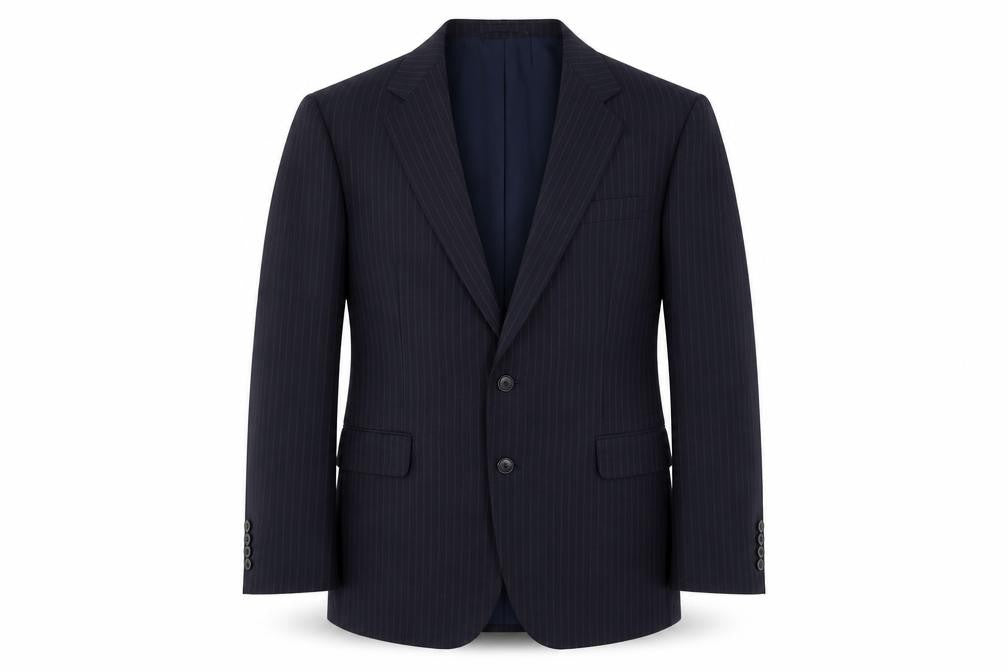 Preworn Mens Black Striped  Jacket Blazer