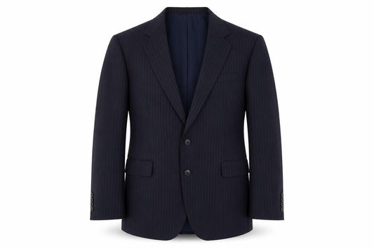 Preworn Mens Black Striped  Jacket Blazer