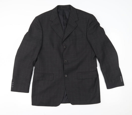 zantos Mens Grey Check  Jacket Blazer