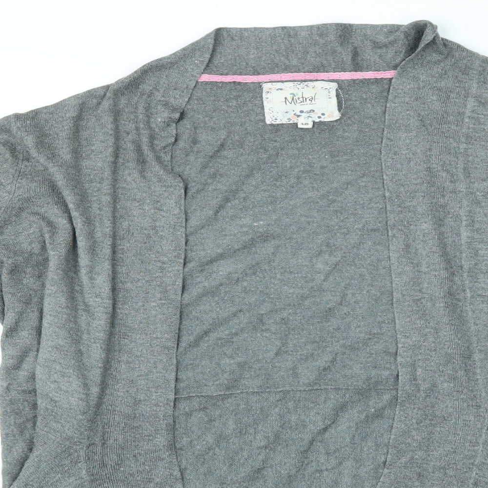 MISTRAF Womens Grey   Cardigan Jumper Size 16