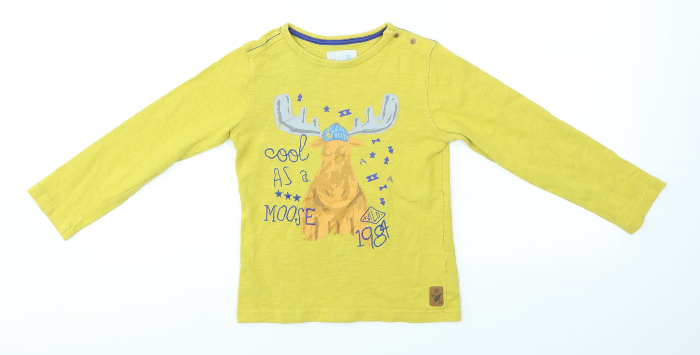 Mothercare Boys Yellow   Basic T-Shirt Size 5-6 Years