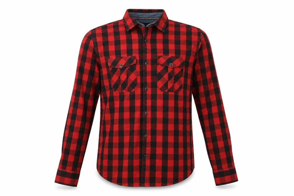 CACTUS MAN Mens Red Check   Button-Up Size M