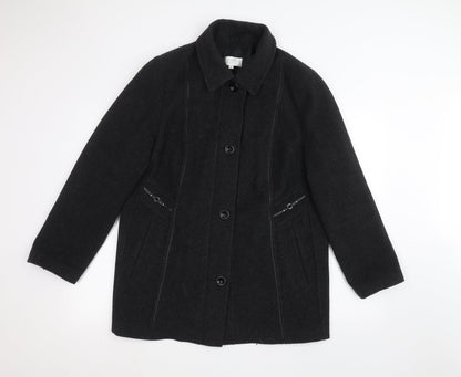 Additional front view of cotswold women’s black jacket, size UK 16
