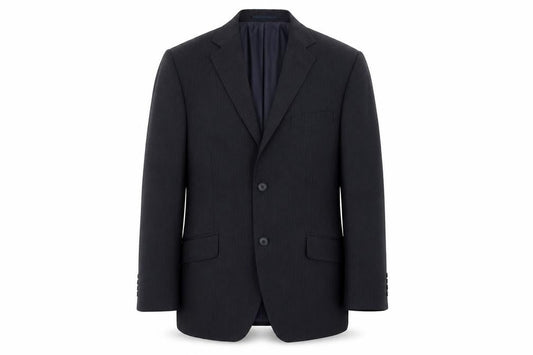 George Mens Black Striped  Jacket Suit Jacket Size 38