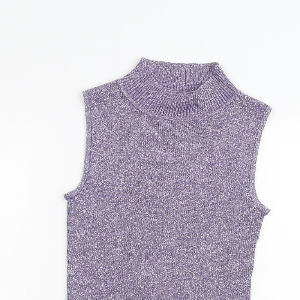 Pure Originals Womens Purple   Basic T-Shirt Size 10